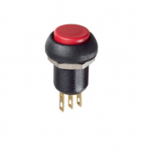 Apem IMP7Z462 кнопка, Ø 12 mm, red actuator, Momentary, NC+NO, 3 A 28 VDC, IP67, Harsh / Noisy environments