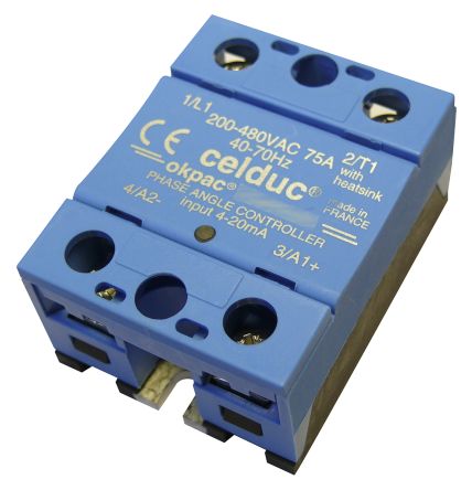 Celduc SO468420 однофазне твердотільне реле з фазовим управлінням, 95А, 200-480VAC, 4-20mA