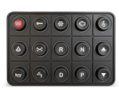 Apem PKI1535SI модульна клавіатура, 12-24 VDC, 15keys, 3 rows, insert 15mm, RGB LED, CANopen, IP67/IP69K