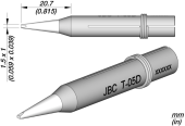 JBC 0400804 паяльне жало T-05D, chisel, 1.5 x 1 mm