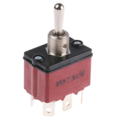 Apem 3647NF/2 тумблер, DP, MOM-OFF-MOM, 12A, 28VDC, IP67