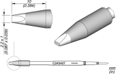 JBC C245407 паяльне жало, chisel, 2.2 x 1 mm, HT