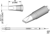 JBC C245811 паяльне жало, chisel, 3,2 x 1,2 mm, HT, L