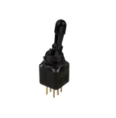 Apem 12246-2VX778 тумблер, MIL-STD, Ø 11.9 mm, 2 pole, ON-ON, 2 A 250 VAC- 4 A 28 VDC, 2 Locked position, IP67