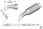 JBC C245259 паяльне жало, conical bent, Ø 1,5 mm