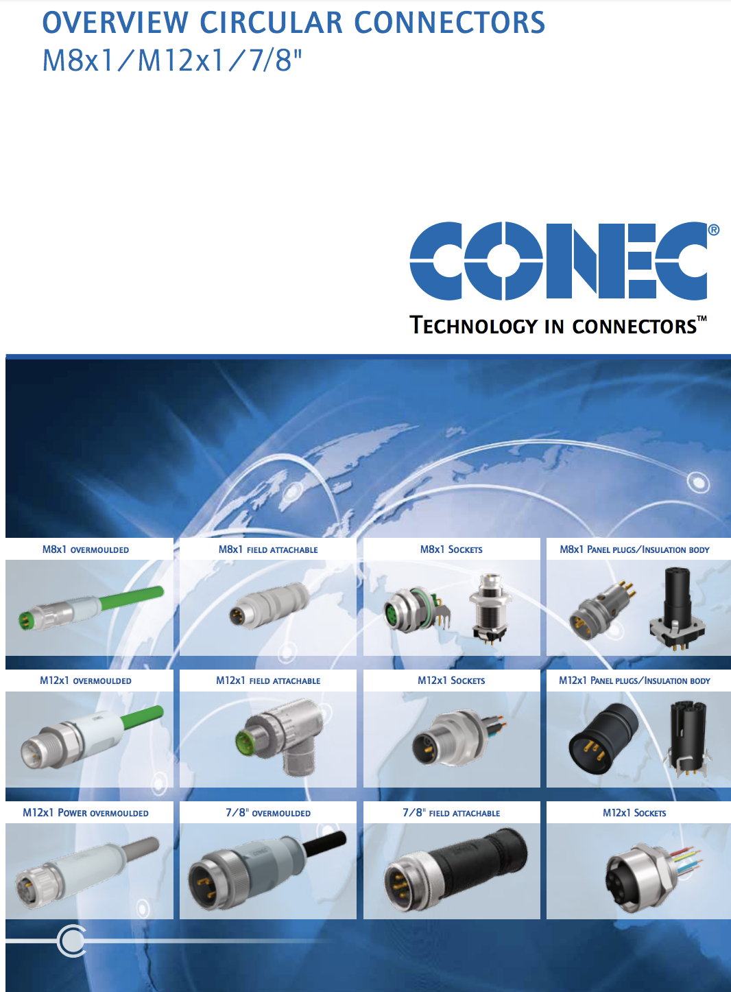 Conec Overview Circular Connectors M8x1 / M12x1 / 7/8"