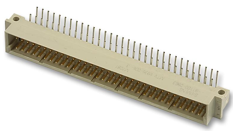 TE Connectivity V42254-B1200-C960 роз'єм, DIN 41612, Eurocard Type C, 96 Contacts, Plug, 2.54 mm, 3 Row, a+b+c