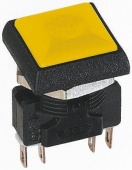 Apem IRC7Z252 кнопка, Ø 16 mm, Momentary (NC + NO), yellow actuator, microswitch technology, 5 A 250 VAC, IP67