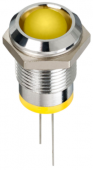 Apem Q14P6CXXY02 світлодіодний індикатор, Ø14mm, 2VDC, Yellow
