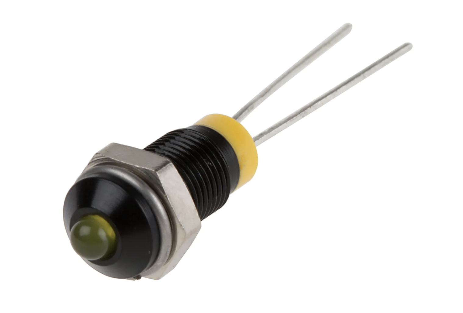 Apem Q6P6BXXY02E світлодіодний індикатор, Ø6mm, 1.8 - 3.8VDC, Yellow, IP67