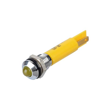 Apem Q8P1CXXY12E світлодіодний індикатор, Ø8mm, 12VDC, Yellow, IP67