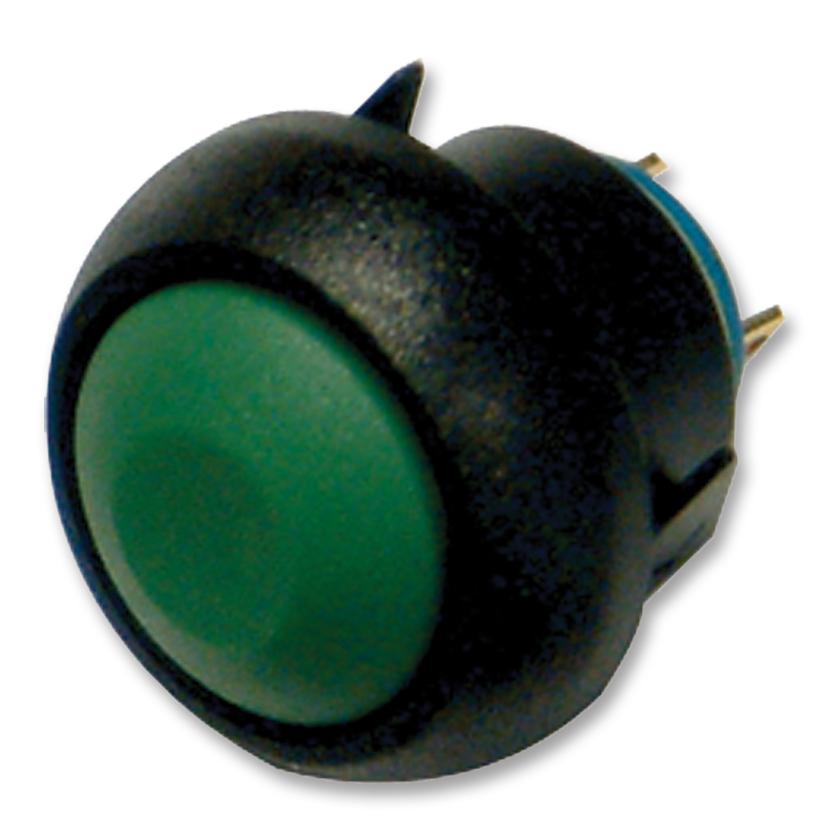 Apem IBP3SAD300 кнопка, Ø 12 mm, Momentary (NO), Snap-in, 400 mA 32 VAC - 100 mA 48 VDC, IP54