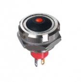Apem IZMR3P42N кнопка, Ø 16 mm, Momentary (NO), black actuator, 200 mA 48 VDC, IP67