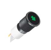 Apem Q14F1BYYRG12EDI105 світлодіодний індикатор , Ø14mm, bi colour layout, Arrows, IP67