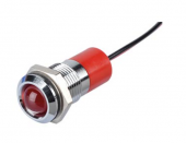 Apem Q14P3CXXR12E світлодіодний індикатор, Ø14mm, 12VDC, Red, IP67