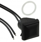 Apem IQC3F422 кнопка, Ø 16 mm, Momentary (NO), Snap-in, black actuator, 200 mA 48 VDC, IP54