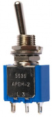 Apem 5636AB тумблер, ON-ON, 1 pole, Ø 6,35mm, 4A, 30 VDC
