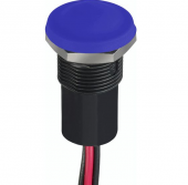 Apem IXP3W11W кнопка, Ø 12 mm, Momentary (NO), harsh environments, blue actuator, white led, 2 A 28 VDC, IP69K