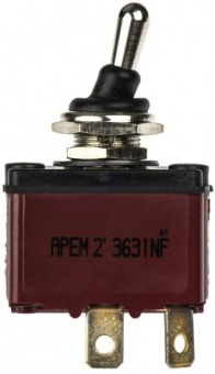 Apem 3631NFX1052 тумблер, SP, ON-OFF, 12A, 28VDC, IP67