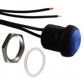 Apem IRR3F4B2 кнопка, Ø 16 mm, Momentary (NO), dark blue actuator, 200 mA 48 VDC, IP67