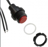 Apem IZPP1F462 кнопка, Ø 16 mm, Latching (OFF-ON), red actuator, 100 mA 24 VDC, IP67