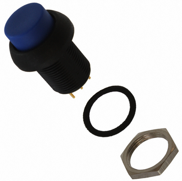 Apem IMP7P4B2 кнопка, Ø 12 mm, dark blue actuator, Momentary, NC+NO, 3 A 28 VDC, IP67, Harsh / Noisy environments