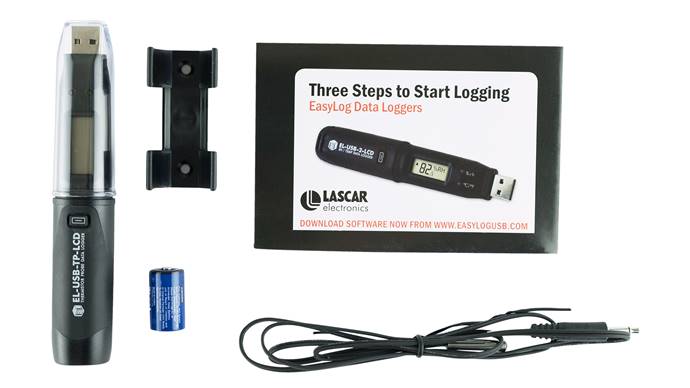 Lascar EL-USB-TP-LCD реєстратор температури з зовнішнім сенсором, -40 до 125°C, USB, LCD