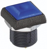 Apem IRC3S412 кнопка, Ø 16 mm, Momentary (NO), blue actuator, 200 mA 48 VDC, IP67