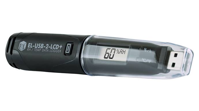 Lascar EL-USB-2-LCD+ реєстратор температури та вологості, -35 до +80 °C, 0 до 100% RH, USB, LCD