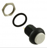 Apem IMP7P472 кнопка, Ø 12 mm, white actuator, Momentary, NC+NO, 3 A 28 VDC, IP67, Harsh / Noisy environments