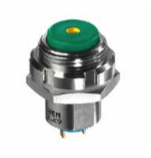 Apem IZMP1S47NL0G кнопка, Ø 16 mm, Latching (OFF-ON), white actuator, green led, 100 mA 48 VDC, IP67