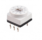Apem PT65102 поворотний перемикач, 200 mA 42 VDC, -20°C to +70°C, 10 position, BCD complement, washable