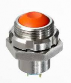 Apem IZMR1S46N кнопка, Ø 16 mm, Latching (OFF-ON), red actuator, 100 mA 48 VDC, IP67