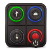 Apem PKI0422SI модульна клавіатура, 12-24 VDC, 4keys, 2 rows, insert 15mm, RGB LED, CANopen, IP67/IP69K