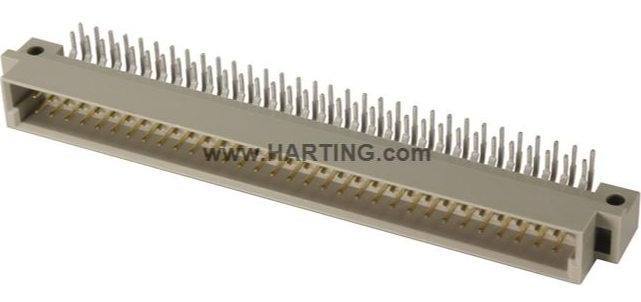Harting 09 02 164 6921 роз'єм, DIN 41612, Type B, 64 Contacts, Plug, 2.54 mm, 2 Row, a+b