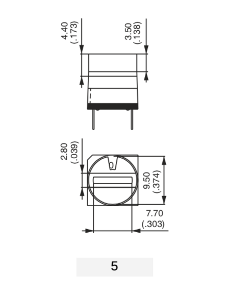 Apem PT65501 поворотний перемикач, 200 mA 42 VDC, -20°C - +70°C, 10 position, BCD, washable