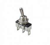 Apem 1019С тумблер, 1 A, 1 pole, ON-OFF-ON, Solder lug/quick-connect