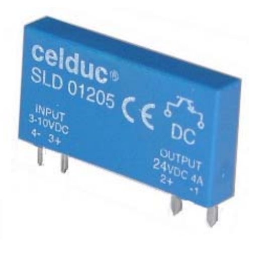 Celduc SLD01205 твердотельное реле постоянного тока, 4A, 0-32VDC 