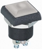 Apem IRC3V272 кнопка, Ø 16 mm, Momentary (NO), white actuator, 4 A 48 VDC/ 2 A 250 VAC, IP67