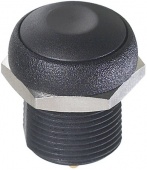 Apem IRP3S422 кнопка, Ø 16 mm, Momentary (NO), black actuator, 200 mA 48 VDC, IP67