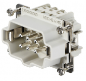 Weidmuller HDC HE 6 MS роз'єм-вставка, HE Series, Cable Mount, Plug, 6 Contacts, Pin, 2 Rows