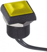 Apem IRC3F452 кнопка, Ø 16 mm, Momentary (NO), yellow actuator, 200 mA 48 VDC, IP67