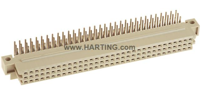 Harting 09 73 296 6801 роз'єм, DIN 41612, Type R, 96 Contacts, Receptacle, 2.54 mm, 3 Row, a+b+c