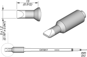 JBC C470017 паяльне жало, chisel, 5 x 1,2 mm