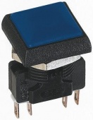 Apem IRC7Z2B2 кнопка, Ø 16 mm, Momentary (NC + NO), dark blue actuator, microswitch technology, 5 A 250 VAC, IP67