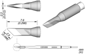 JBC C210033 паяльне жало, knife, 2,5 x 0,3 mm
