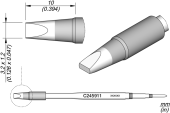 JBC C245911 паяльне жало, chisel, 3,2 x 1,2 mm, HT