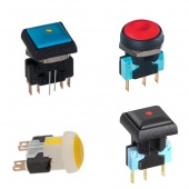 Apem серія кнопок IR SERIES, Ø 16 mm, Momentary (NC + NO, NC/NO), microswitch technology, Illuminated / Non-illuminated, 5 A 250 VAC, IP67