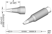 JBC C210024 паяльне жало, chisel, 0,8 x 0,3 mm