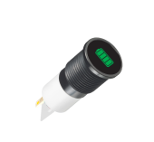 Apem Q14F1BYYRG12EDI104 світлодіодний індикатор , Ø14mm, bi colour layout, BATTERY, IP67